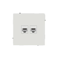 Розетка компьютерная 2-м KANT RJ45 кат.5E без шторки бел. песок DKC 7010664 ТехноИмпульс
