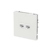 Розетка компьютерная 2-м KANT RJ45 кат.5E без шторки бел. песок DKC 7010664 ТехноИмпульс
