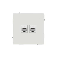 Розетка компьютерная 2-м KANT RJ45 кат.6A без шторки бел. песок DKC 7010674 ТехноИмпульс