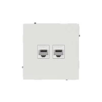 Розетка компьютерная 2-м KANT RJ45 кат.6A без шторки бел. песок DKC 7010674 ТехноИмпульс