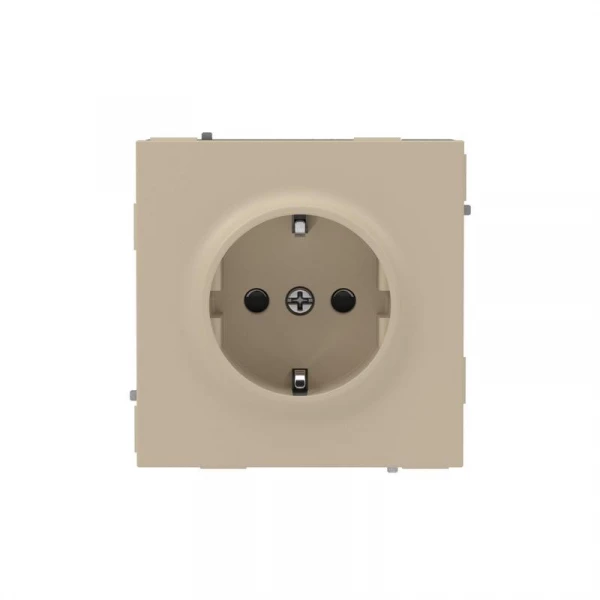 Розетка силовая KANT 2P+E защ. шторки ванильн. марципан DKC 7015003 ТехноИмпульс