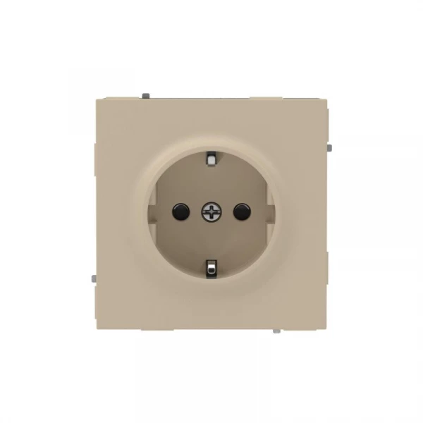 Розетка силовая KANT 2P+E защ. шторки ванильн. марципан DKC 7015003 ТехноИмпульс