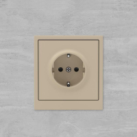 Розетка силовая KANT 2P+E защ. шторки ванильн. марципан DKC 7015003 ТехноИмпульс