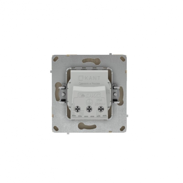 Розетка силовая KANT 2P+E защ. шторки ванильн. марципан DKC 7015003 ТехноИмпульс