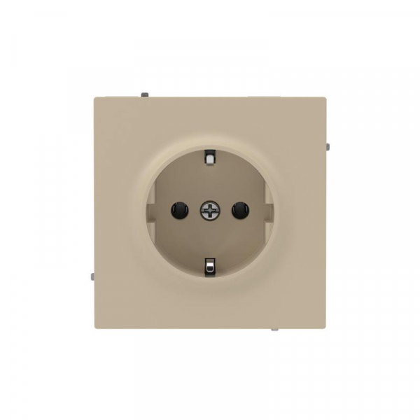 Розетка силовая KANT 2P+E защ. шторки ванильн. марципан DKC 7015033 ТехноИмпульс