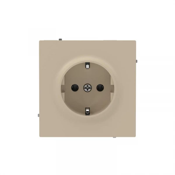 Розетка силовая KANT 2P+E защ. шторки ванильн. марципан DKC 7015033 ТехноИмпульс