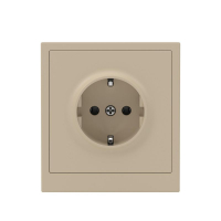 Розетка силовая KANT 2P+E без шторки ванильн. марципан DKC 7015033 ТехноИмпульс