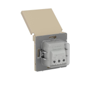 Розетка силовая KANT IP44 2P+E защ. шторки с крышкой ванильн. марципан DKC 7015013 ТехноИмпульс