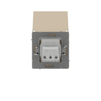 Розетка силовая KANT IP44 2P+E защ. шторки с крышкой ванильн. марципан DKC 7015013 ТехноИмпульс
