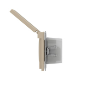 Розетка силовая KANT IP44 2P+E защ. шторки с крышкой ванильн. марципан DKC 7015013 ТехноИмпульс