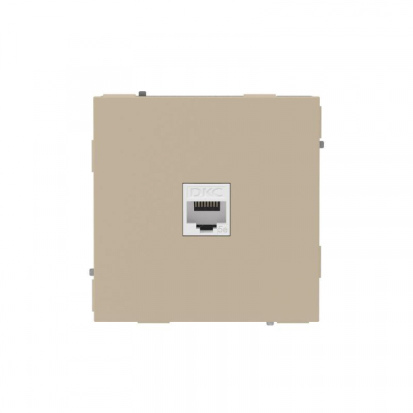 Розетка компьютерная 1-м KANT RJ45 кат.5E без шторки ванильн. марципан DKC 7015663 ТехноИмпульс