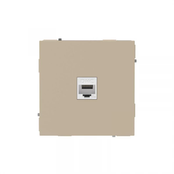 Розетка компьютерная 1-м KANT RJ45 кат.5E без шторки ванильн. марципан DKC 7015663 ТехноИмпульс
