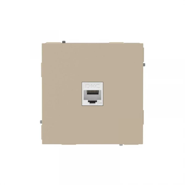 Розетка компьютерная 1-м KANT RJ45 кат.5E без шторки ванильн. марципан DKC 7015663 ТехноИмпульс