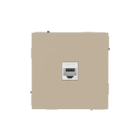 Розетка компьютерная 1-м KANT RJ45 кат.5E без шторки ванильн. марципан DKC 7015663 ТехноИмпульс