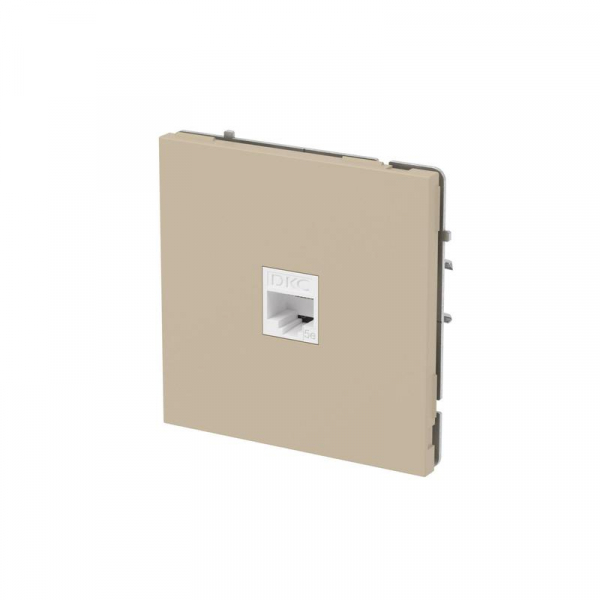 Розетка компьютерная 1-м KANT RJ45 кат.5E без шторки ванильн. марципан DKC 7015663 ТехноИмпульс