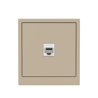 Розетка компьютерная 1-м KANT RJ45 кат.5E без шторки ванильн. марципан DKC 7015663 ТехноИмпульс