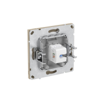 Розетка компьютерная 1-м KANT RJ45 кат.5E без шторки ванильн. марципан DKC 7015663 ТехноИмпульс
