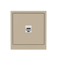 Розетка компьютерная 1-м KANT RJ45 кат.5E без шторки ванильн. марципан DKC 7015663 ТехноИмпульс