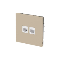 Розетка компьютерная 2-м KANT RJ45 кат.5E без шторки ванильн. марципан DKC 7015664 ТехноИмпульс