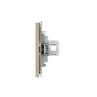 Розетка компьютерная 2-м KANT RJ45 кат.5E без шторки ванильн. марципан DKC 7015664 ТехноИмпульс