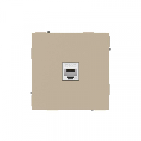Розетка компьютерная 1-м KANT RJ45 кат.6A без шторки ванильн. марципан DKC 7015673 ТехноИмпульс