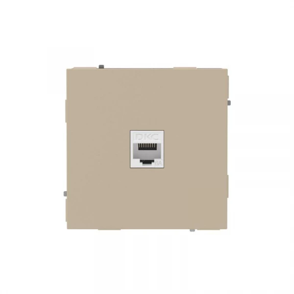Розетка компьютерная 1-м KANT RJ45 кат.6A без шторки ванильн. марципан DKC 7015673 ТехноИмпульс