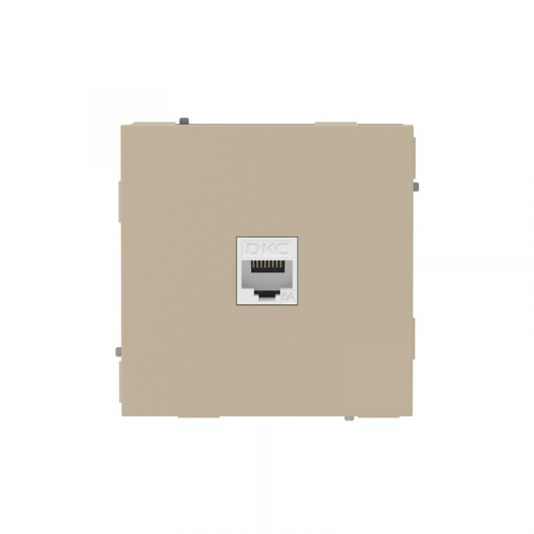 Розетка компьютерная 1-м KANT RJ45 кат.6A без шторки ванильн. марципан DKC 7015673 ТехноИмпульс