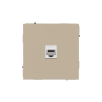 Розетка компьютерная 1-м KANT RJ45 кат.6A без шторки ванильн. марципан DKC 7015673 ТехноИмпульс