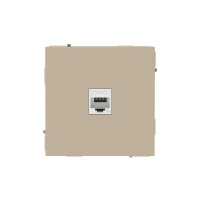 Розетка компьютерная 1-м KANT RJ45 кат.6A без шторки ванильн. марципан DKC 7015673 ТехноИмпульс