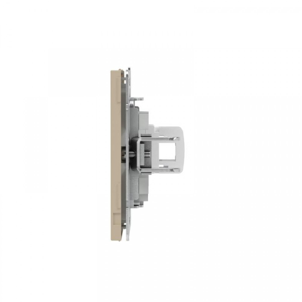 Розетка компьютерная 1-м KANT RJ45 кат.6A без шторки ванильн. марципан DKC 7015673 ТехноИмпульс