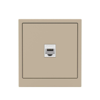 Розетка компьютерная 1-м KANT RJ45 кат.6A без шторки ванильн. марципан DKC 7015673 ТехноИмпульс