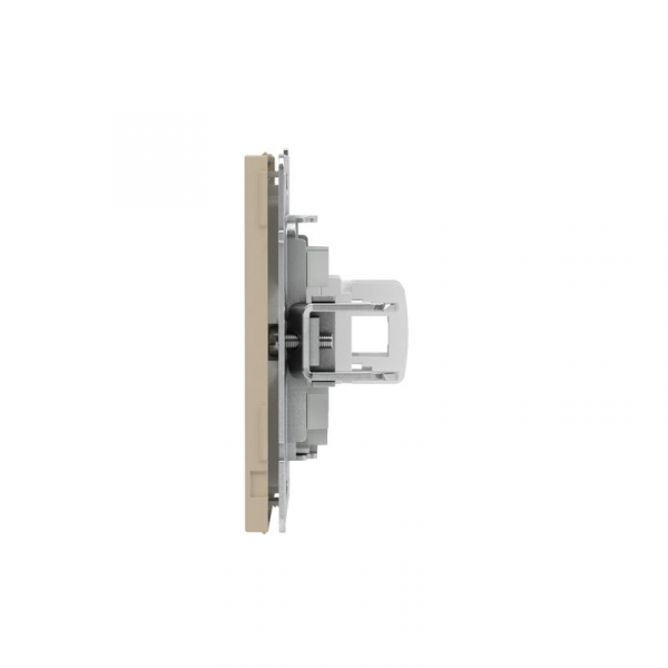 Розетка компьютерная 1-м KANT RJ45 кат.6A без шторки ванильн. марципан DKC 7015673 ТехноИмпульс