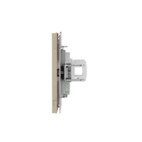 Розетка компьютерная 1-м KANT RJ45 кат.6A без шторки ванильн. марципан DKC 7015673 ТехноИмпульс