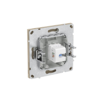 Розетка компьютерная 1-м KANT RJ45 кат.6A без шторки ванильн. марципан DKC 7015673 ТехноИмпульс