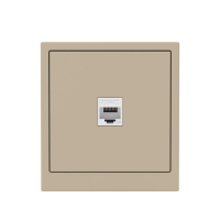 Розетка компьютерная 1-м KANT RJ45 кат.6A без шторки ванильн. марципан DKC 7015673 ТехноИмпульс