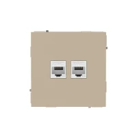 Розетка компьютерная 2-м KANT RJ45 кат.6A без шторки ванильн. марципан DKC 7015674 ТехноИмпульс