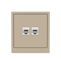 Розетка компьютерная 2-м KANT RJ45 кат.6A без шторки ванильн. марципан DKC 7015674 ТехноИмпульс