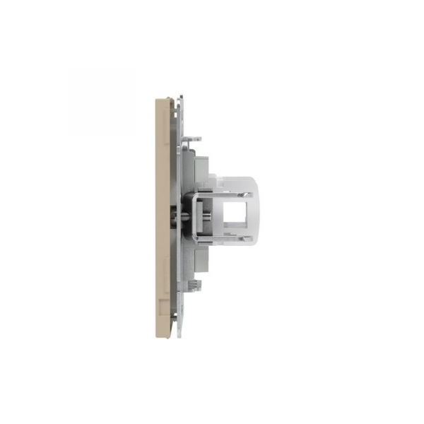 Розетка компьютерная 2-м KANT RJ45 кат.6A без шторки ванильн. марципан DKC 7015674 ТехноИмпульс