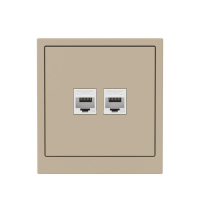 Розетка компьютерная 2-м KANT RJ45 кат.6A без шторки ванильн. марципан DKC 7015674 ТехноИмпульс