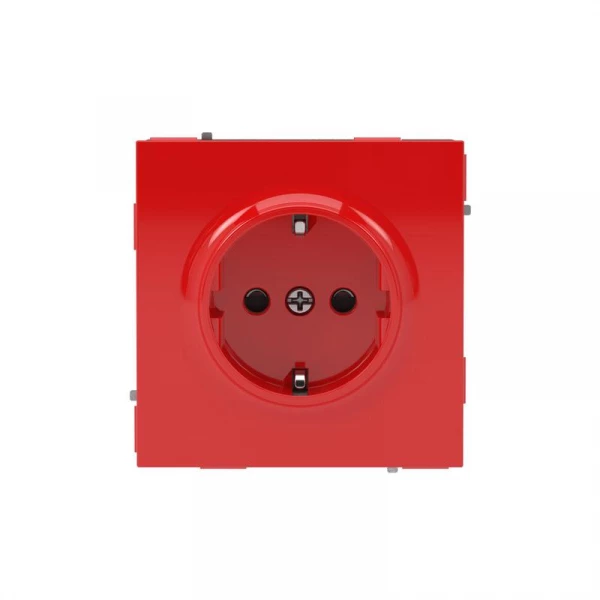 Розетка силовая KANT 2P+E защ. шторки красн. сатин DKC 7001003 ТехноИмпульс