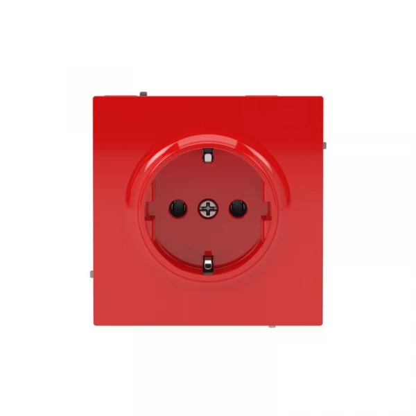 Розетка силовая KANT 2P+E без шторки красн. сатин DKC 7001033 ТехноИмпульс