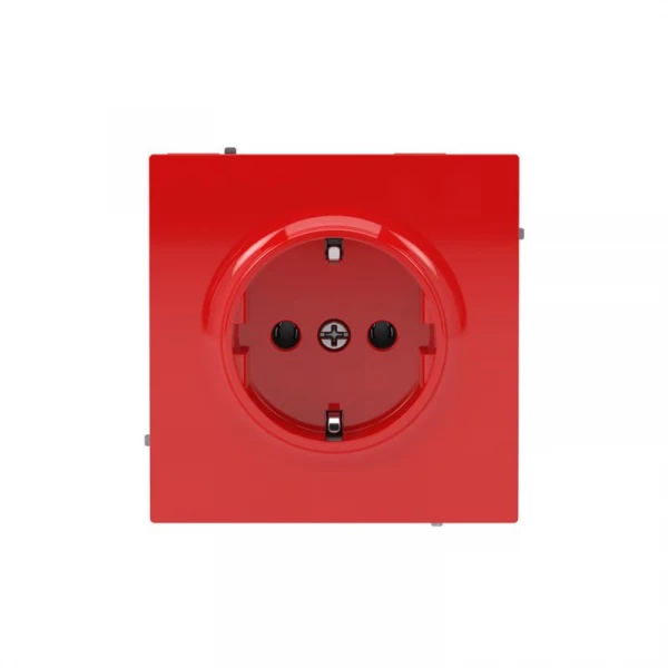 Розетка силовая KANT 2P+E без шторки красн. сатин DKC 7001033 ТехноИмпульс