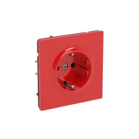 Розетка силовая KANT 2P+E без шторки красн. сатин DKC 7001033 ТехноИмпульс