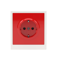 Розетка силовая KANT 2P+E без шторки красн. сатин DKC 7001033 ТехноИмпульс