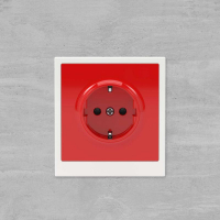 Розетка силовая KANT 2P+E без шторки красн. сатин DKC 7001033 ТехноИмпульс