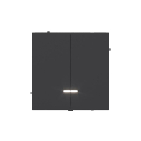 Выключатель 2-кл. KANT с подсветкой черн. уголь DKC 7012134 ТехноИмпульс