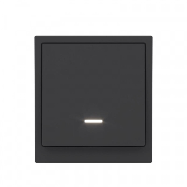 Переключатель 1-кл. KANT с подсветкой черн. уголь DKC 7012143 ТехноИмпульс