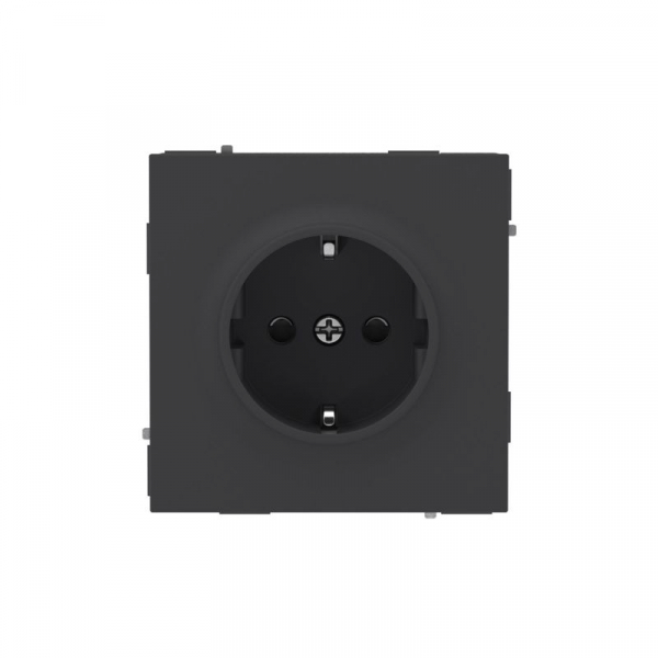 Розетка силовая KANT 2P+E защ. шторки черн. уголь DKC 7012003 ТехноИмпульс