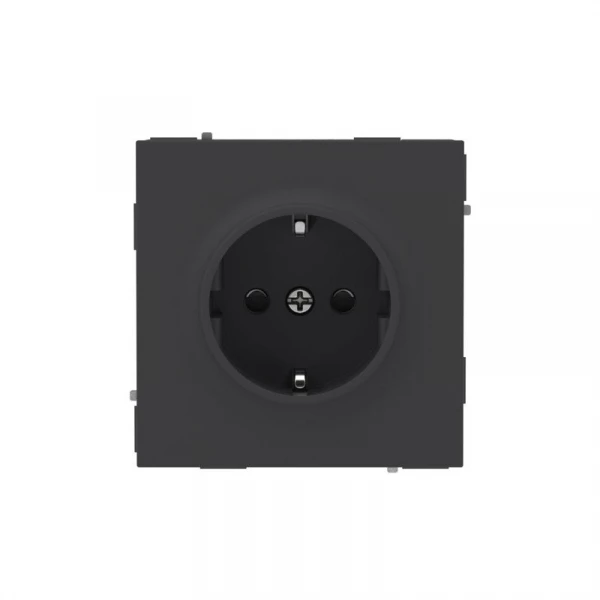 Розетка силовая KANT 2P+E защ. шторки черн. уголь DKC 7012003 ТехноИмпульс