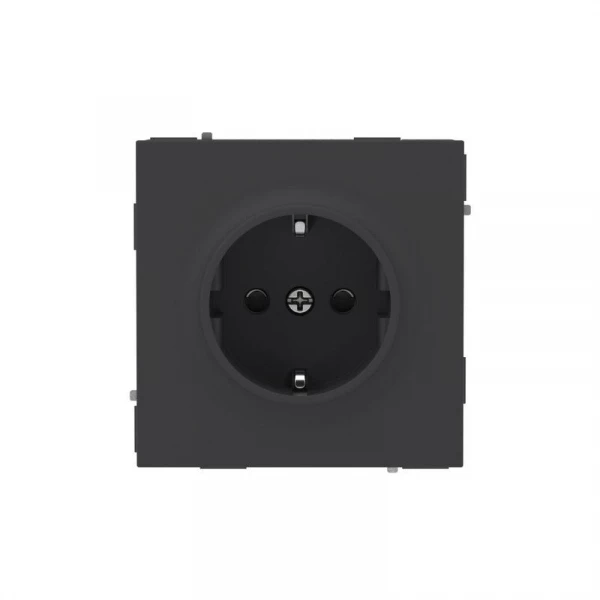 Розетка силовая KANT 2P+E защ. шторки черн. уголь DKC 7012003 ТехноИмпульс